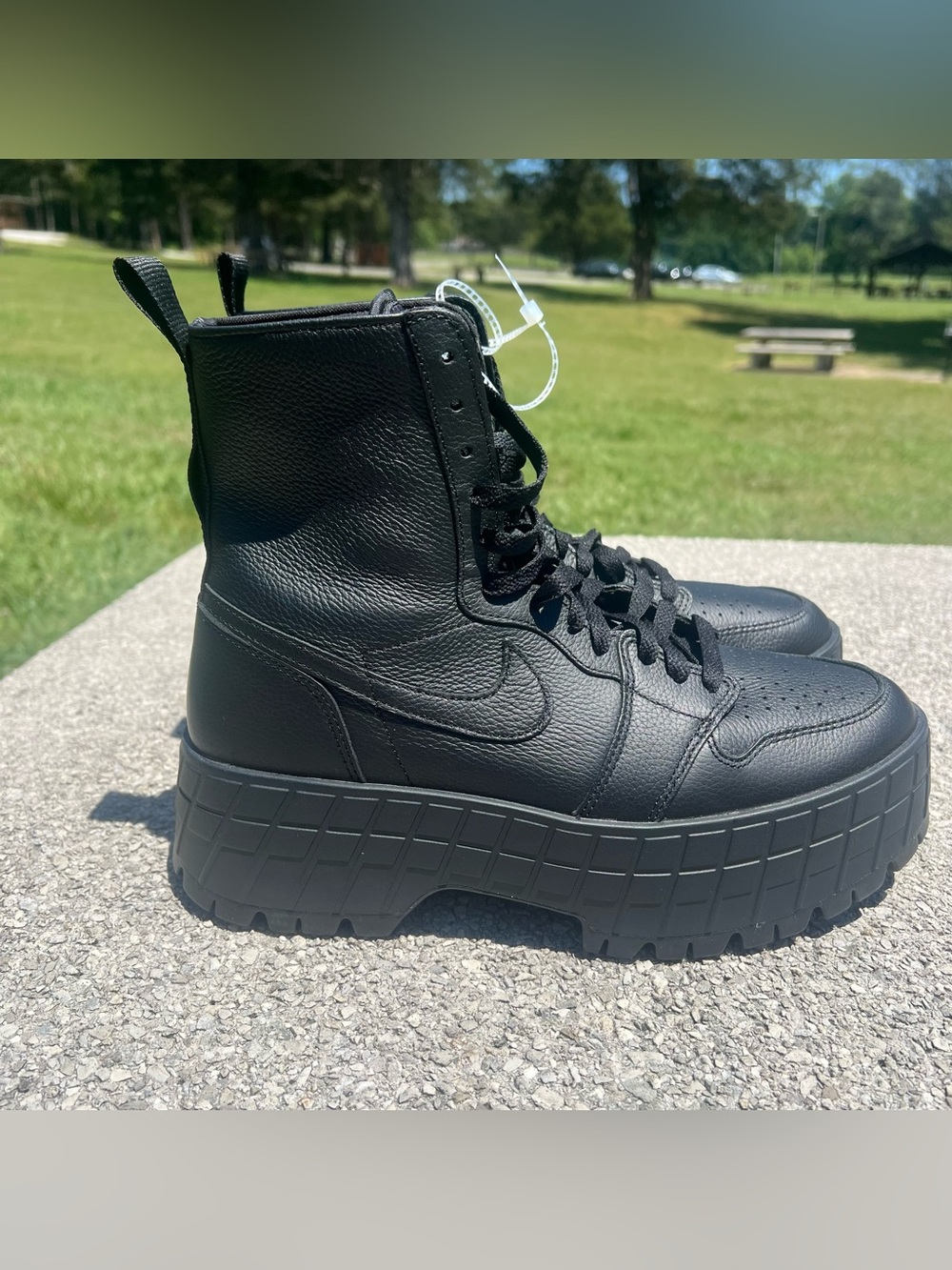 NWOT Nike Air 1 Brooklyn Platform Lace Up High Top Boots Combat Goth Streetwear
